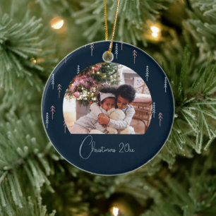 Photo Modern Tree Pattern Christmas Ceramic Tree Decoration