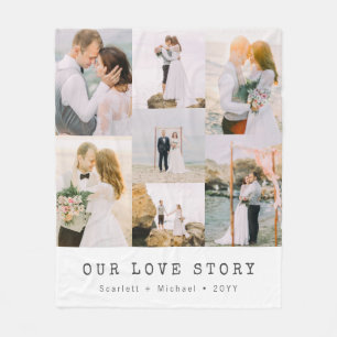 Photo Modern Wedding Fleece Blanket