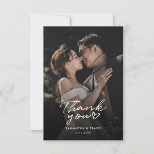 Photo Modern Wedding Thank You Card
