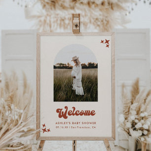 Photo Modern Welcome Baby Shower Sign