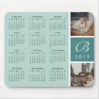 Photo & Monogram 2019 Calendar Mousepad