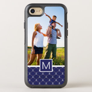 Photo & Monogram Anchor pattern OtterBox Symmetry iPhone 8/7 Case