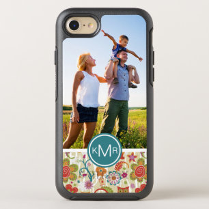 Photo & Monogram Colour Floral and Owl OtterBox Symmetry iPhone 8/7 Case