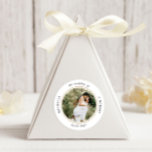 Photo Monogram Elegant Wedding Classic Round Sticker<br><div class="desc">Elegant wedding one photo monogram sticker ideal for all your gifts and favour bags. Check out our store for more matching items.</div>