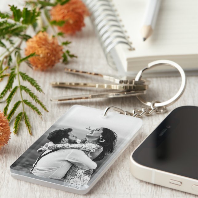 Photo Monogram Key Ring (Front Right)