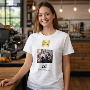 Photo monogram name logo business T-Shirt