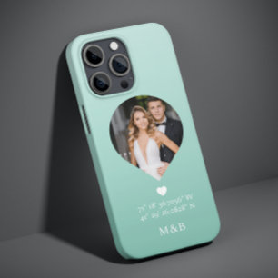 Photo Monogram Romantic Heart Coodinates Modern Case-Mate iPhone 14 Case