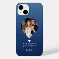 Photo Monogram Romantic Heart Coodinates Modern