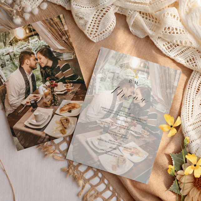 Photo Monogram Wedding Menu (Creator Uploaded)