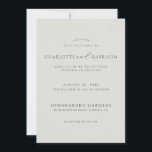 Photo Monogram White Faux Linen Wedding Invitation<br><div class="desc">This simple photo and typography faux white linen wedding invitation, features, a clean minimalist design template to customize for your wedding invitation, with a faux linen texture on the front and a photo on the back. Simply replace this sample photo with your favorite wedding pose. You can use the simple...</div>