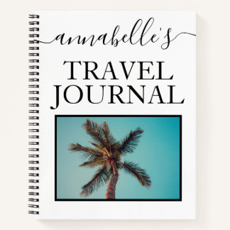 Photo Monogrammed Travel Journal Notebook