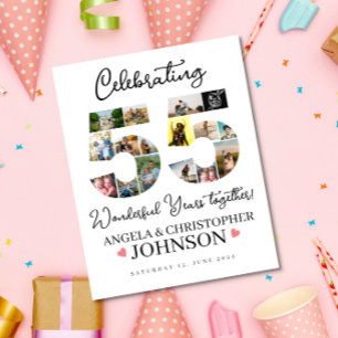 photo montage 55th Wedding Anniversary Poster