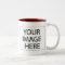 Photo mug - burgundy maroon template 15oz