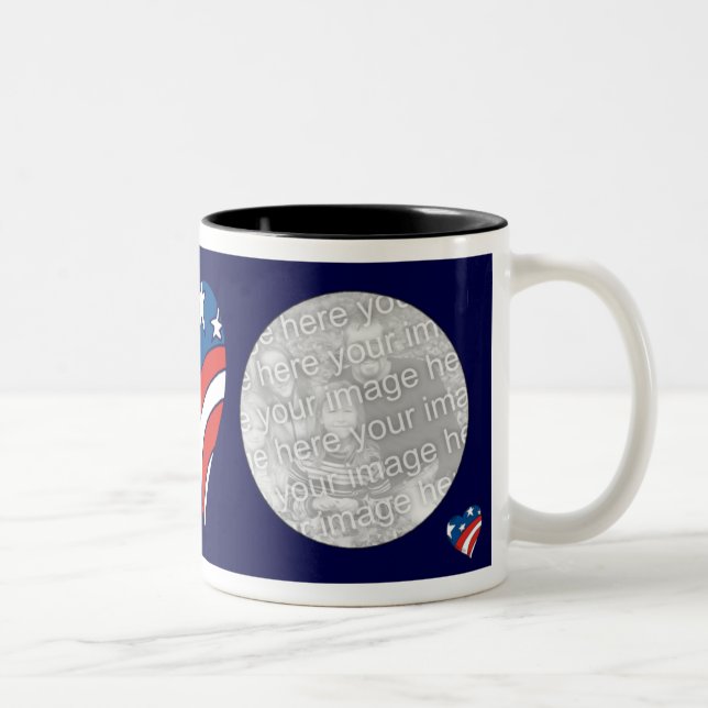 Photo Mug Template - Patriot Heart (Right)