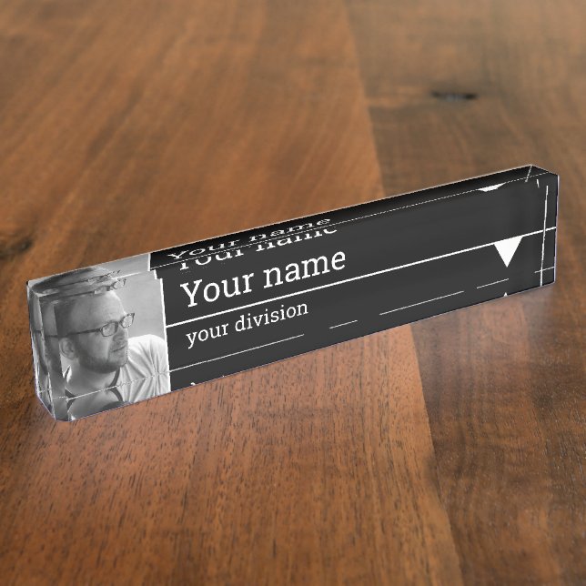 Photo name and division nameplate (Side)