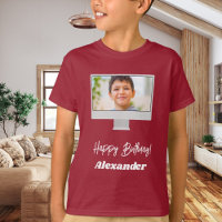 Photo name birthday boy red