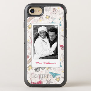 Photo & Name Cute Summer Abstract Pattern OtterBox Symmetry iPhone 8/7 Case