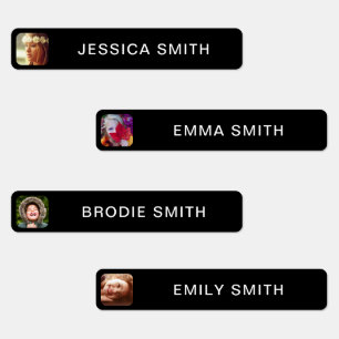 Photo & Name Sticker Labels Template