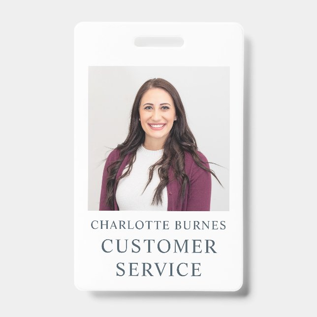 Photo Name Title ID Badge (Front)