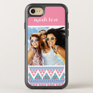 Photo & Name Tribal aztec colourful pattern OtterBox Symmetry iPhone 8/7 Case