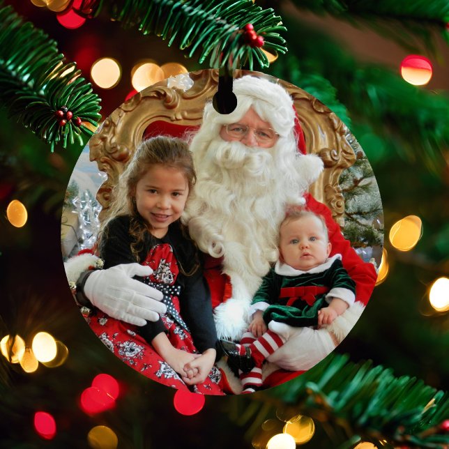 Photo Names Ages Personalise Gift Metal Tree Decoration (Creator Uploaded)