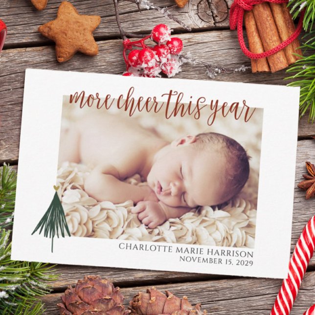 Photo New Baby Christmas Birth Announcement (Creator Uploaded)