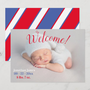 Photo Newborn Birth Script Simple Stats Announcement