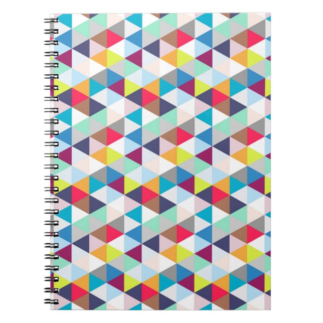 Photo Notebook/Geometrical triangle Shapes Spiral Notebook (Front)