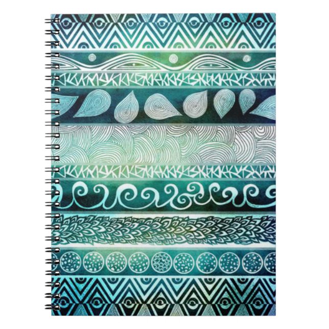 Photo Notebook/Indie Pattern Spiral Notebook (Front)