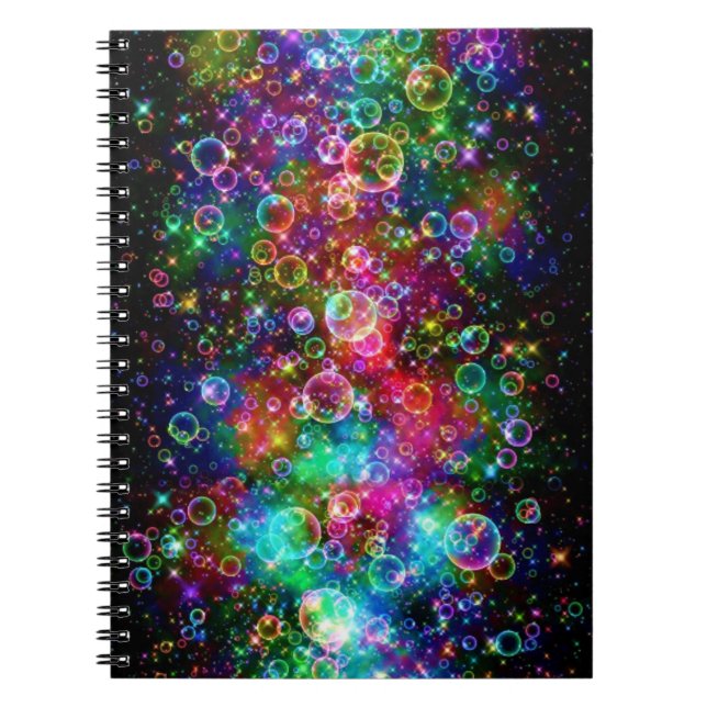 Photo Notebook/Multicolored Bubbles Notebook (Front)