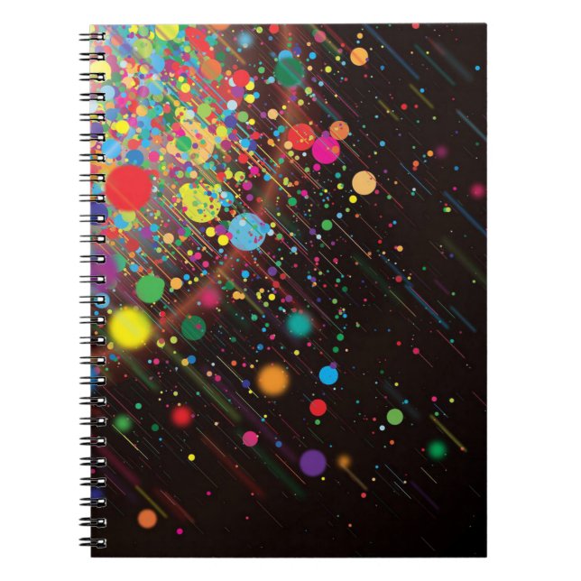 Photo Notebook/Multicolored Spheres and Lines Notebook (Front)