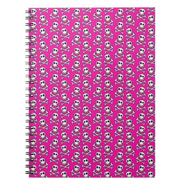 Photo Notebook/Skull and Crossbones Spiral Notebook (Front)