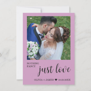 Photo Nothing Fancy Just Love Wedding Reception Invitation