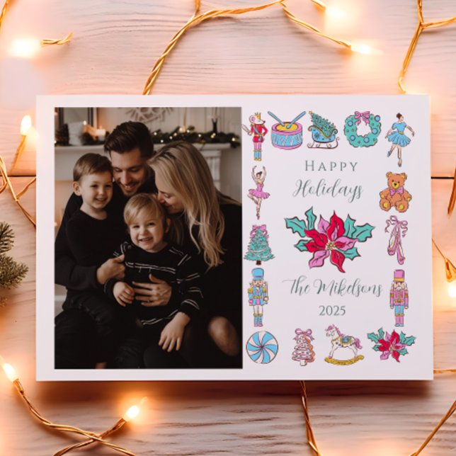 Photo Nutcracker Ballet Christmas Holiday Card (Creator Uploaded)