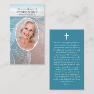 Photo Ocean Beach Memorial Prayer Card