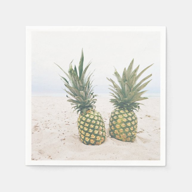 Photo of 2 Pineapples on a Beach Napkin (Front)