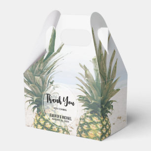 Photo of 2 Pineapples on a Beach Wedding Favour Box