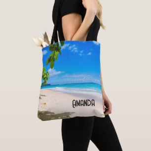 Photo of a Beautiful Sunny Tropical Beach Tote Bag