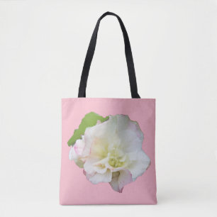Photo of a changeable hibiscus bloom tote bag