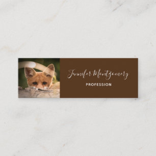 Photo of a Cute Little Orange Fox Mini Business Card