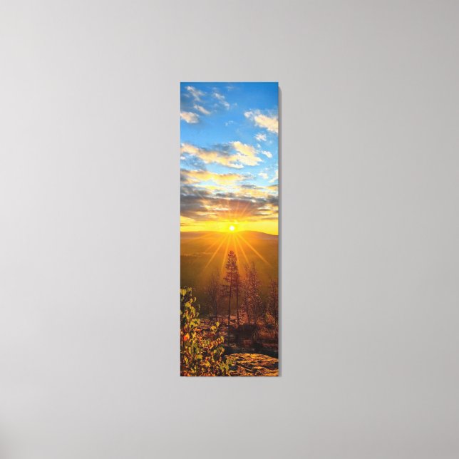 photo of a mountainous autumn forest, mountains, p canvas print (Front)