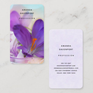 Photo of a Pretty Purple Spring Crocus Business Card