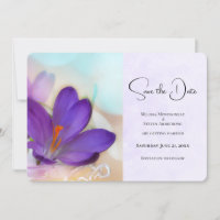Photo of a Pretty Purple Spring Crocus Wedding