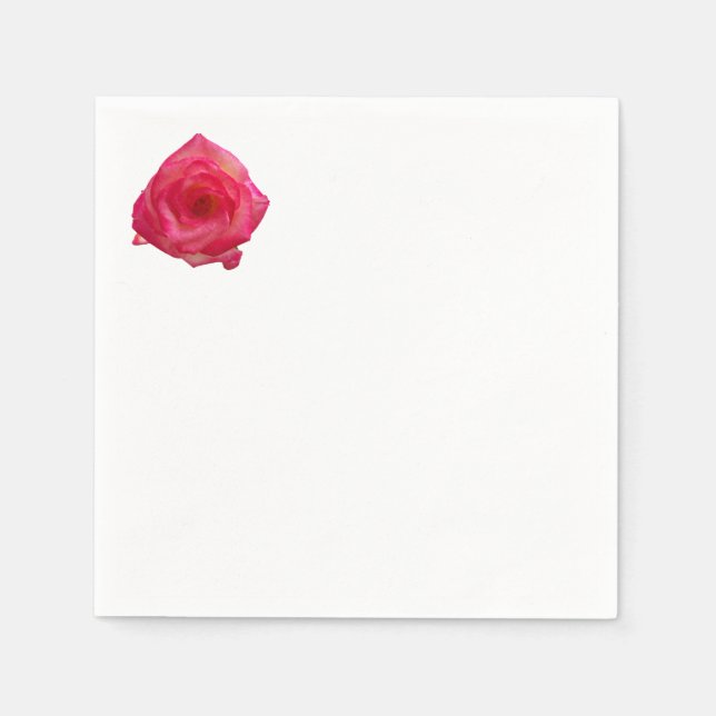 Photo of a rose on a napkin (Front)