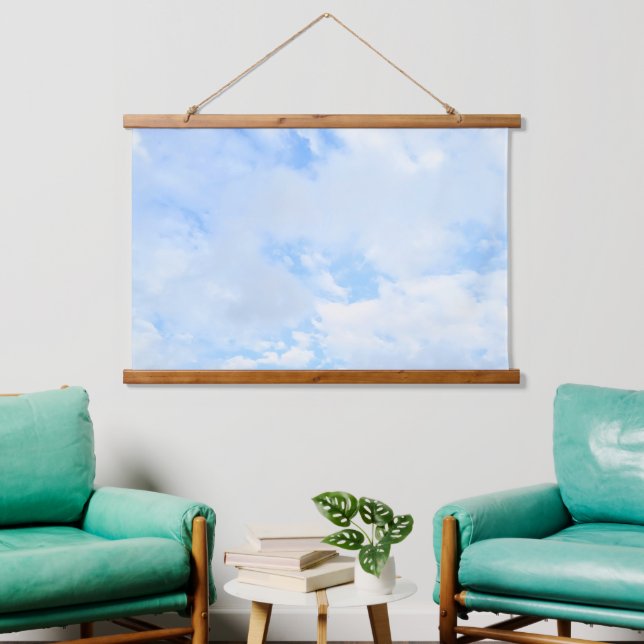Photo of Baby Blue Peaceful Sky Nursery Room Hanging Tapestry (Living Room)