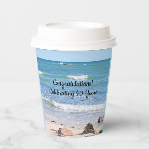 Photo of Blue Atlantic Ocean Celebration Party Paper Cups