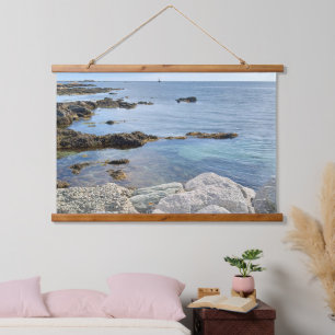 Photo of Blue Ocean Shore Nature's Outdoor Beauty Hanging Tapestry