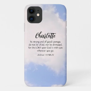 Photo of Blue Sky Be Not Afraid Bible Verse Name Case-Mate iPhone Case