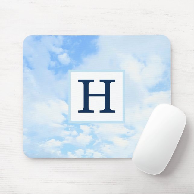 Photo of Blue Sky Elegant Single Initial Mouse Pad (With Mouse)