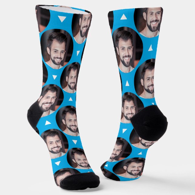  Photo of Boyfriend for Girlfriend Sea Blue Socks (Angled)